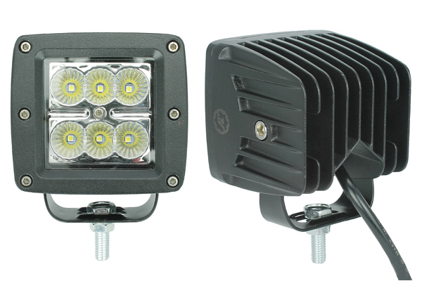Фара светодиодная п/т и рабочего света, 10-30V, 18W (88х82мм, 6 LED)