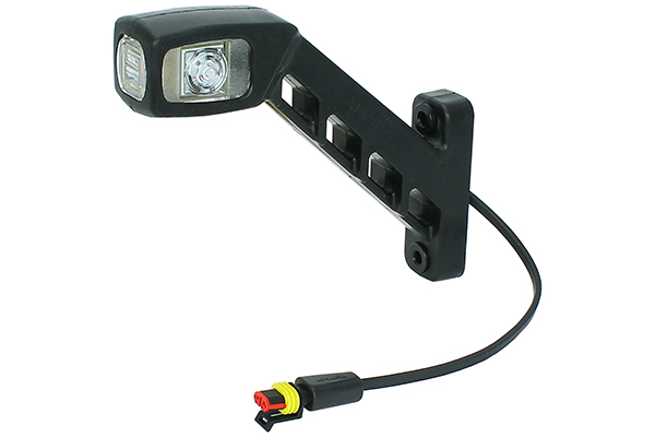 Фонарь габаритный LED 12-24V, лев. (3-цвета, L=195мм,квадрат)