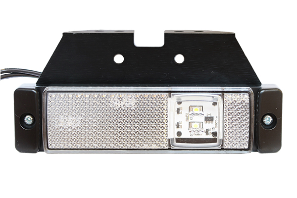 Фонарь габаритный LED 12-24V, белый (116х32мм, 2-светодиода, с кронштейном, M720309, M551446)