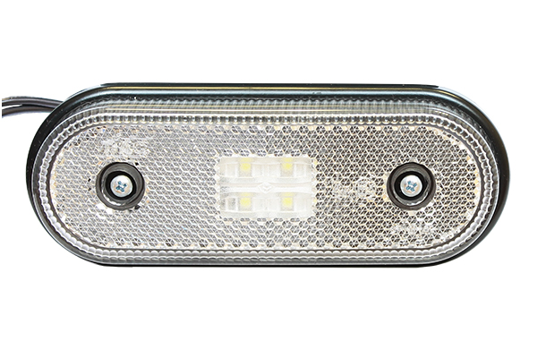 Фонарь габаритный LED 12-24V, белый (120х46мм, 4-светодиода)