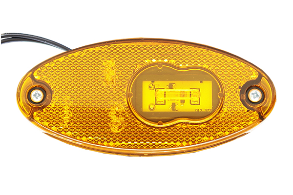 Фонарь габаритный LED 12-24V, желтый (102х46мм, 2-светодиода)