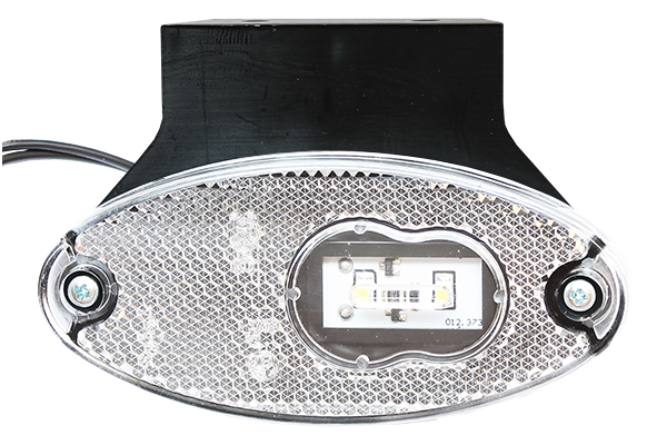 Фонарь габаритный LED 12-24V, белый (102х46мм, 2-светодиода, с кронштейном)