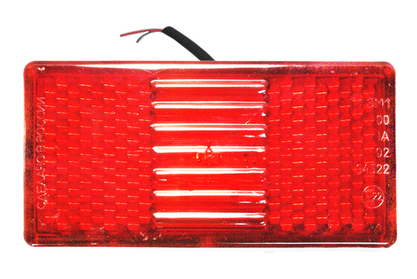 Фонарь габаритный LED 24V (красный, 110х55мм, мод.51-02)