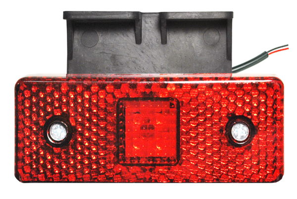 Фонарь габаритный LED 24V с кронштейном (красный, мод.90-02-1)