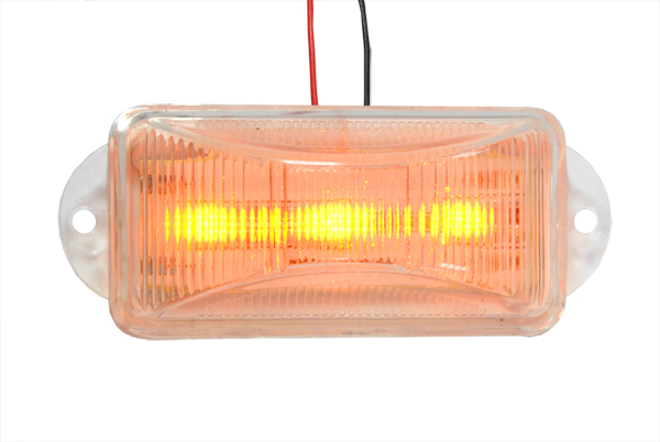 Фонарь габаритный LED 24V, желтый (30x75мм, 3-светодиода)