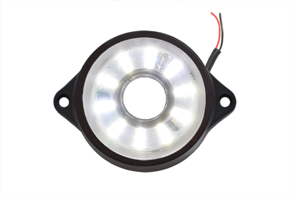 Фонарь габаритный LED 24V, круглый d=55мм белый (10-светодиодов)