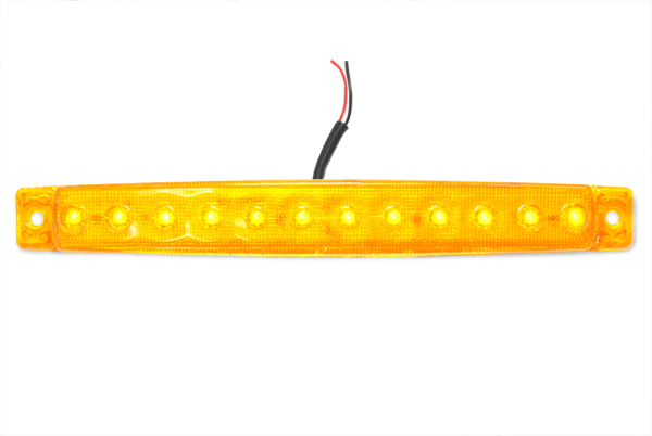 Фонарь габаритный LED 24V, желтый (L=170мм, 12-светодиодов)