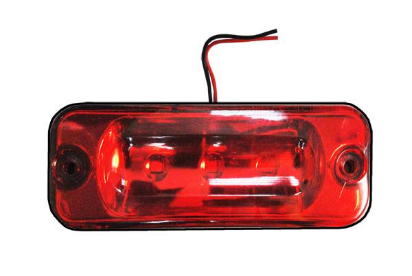 Фонарь габаритный LED красный (стекло красное) 31006401