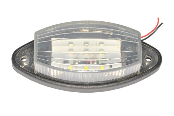 Фонарь габаритный LED 24V, белый (L=100мм, 6-светодиодов, ″лодочка″)