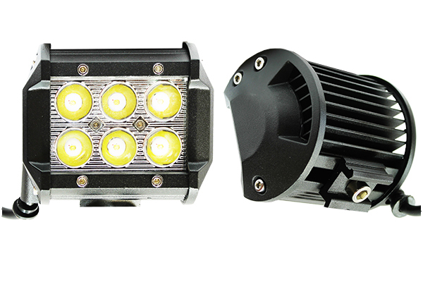 Фара светодиодная п/т и рабочего света, 10-30V, 18W (100х85мм, 6 LED)