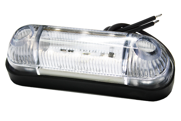 Фонарь габаритный LED 12-30V, MINI, белый (L=80мм, 3-светодиода), высокий
