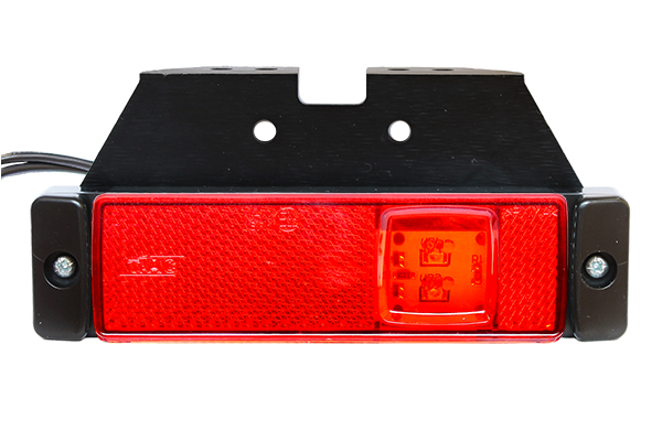 Фонарь габаритный LED 12-24V, красный (116х32мм, 2-светодиода, с кронштейном, M720307, M551444)