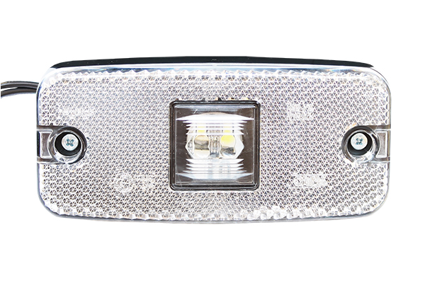 Фонарь габаритный LED 12-24V, белый (111х51мм, 2-светодиода)