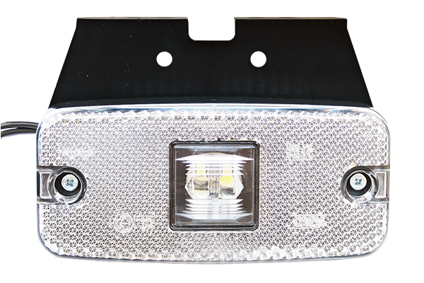 Фонарь габаритный LED 12-24V, белый (111х51мм, 2-светодиода, с кронштейном)