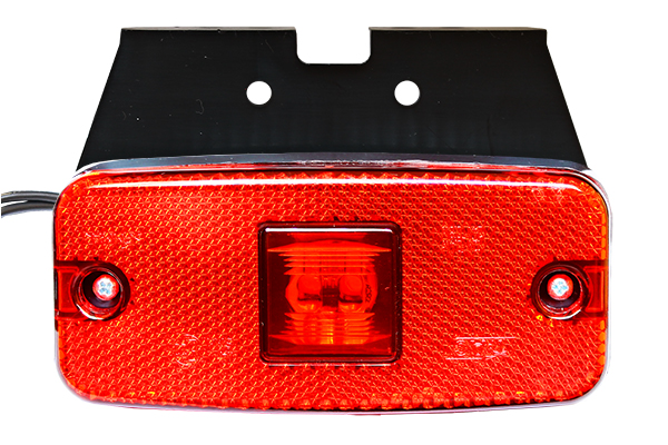 Фонарь габаритный LED 12-24V, красный (111х51мм, 2-светодиода, с кронштейном)