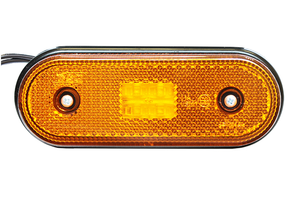 Фонарь габаритный LED 12-24V, желтый (120х46мм, 4-светодиода)