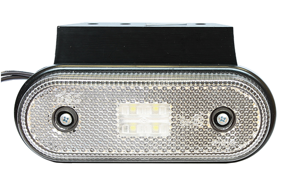 Фонарь габаритный LED 12-24V, белый (120х46мм, 4-светодиода, с кронштейном)