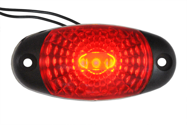 Фонарь габаритный LED 24V, красный (L=70мм, 3-светодиода,″паутинка″)