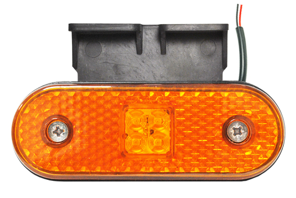 Фонарь габаритный LED 24V с кронштейном (желтый, мод.100-00-1)