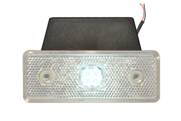 Фонарь габаритный LED 24V с пластик. кронштейном, белый (4-светодиода)