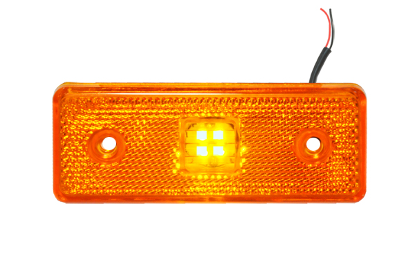 Фонарь габаритный LED 24V без кронштейна, желтый (4-светодиода)