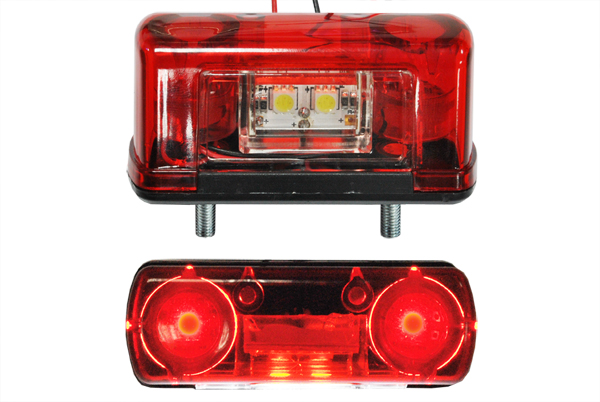 Подсветка номера LED 24V красная, 4-светодиода, EURO