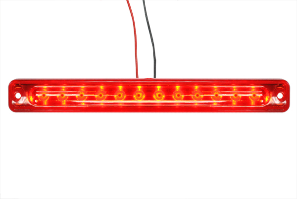 Фонарь габаритный LED 24V, красный (L=180мм, 12-светодиодов-отражатель)