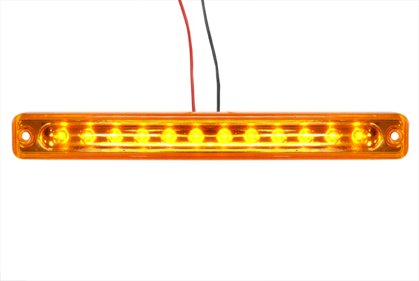 Фонарь габаритный LED 24V, желтый (L=180мм, 12-светодиодов-отражатель)