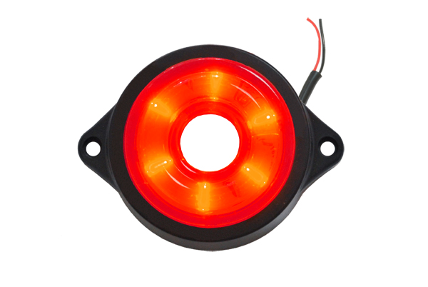 Фонарь габаритный LED 24V, круглый d=55мм красный (6-светодиодов)