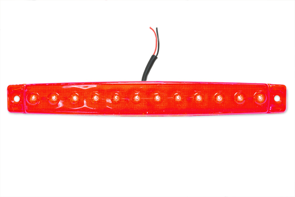 Фонарь габаритный LED 24V, красный (L=170мм, 12-светодиодов)