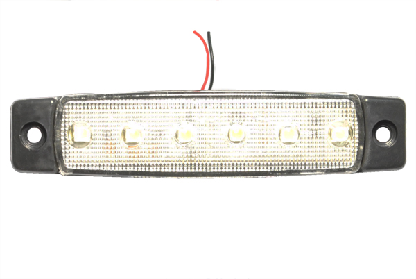 Фонарь габаритный LED 24V, белый (L=95мм, 6-светодиодов)