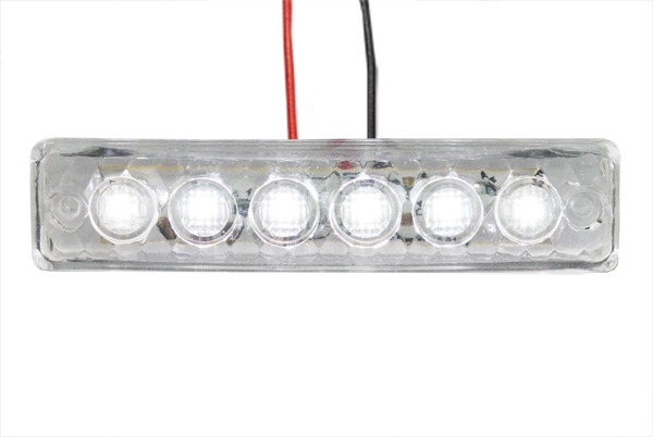 Фонарь габаритный LED 24V, белый (L=90мм, 6-светодиодов)