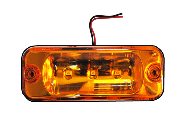 Фонарь габаритный LED желтый (стекло желтое) 31006502