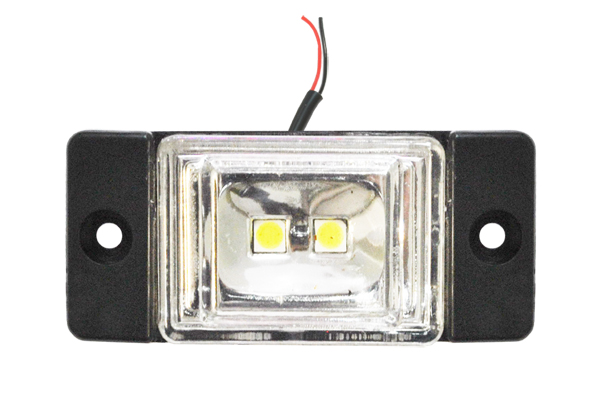 Фонарь габаритный LED 24V, белый (L=70мм, 2-светодиода)