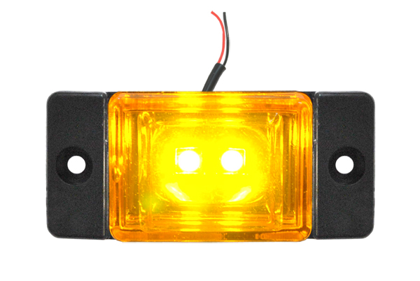 Фонарь габаритный LED 24V, желтый (L=70мм, 2-светодиода)