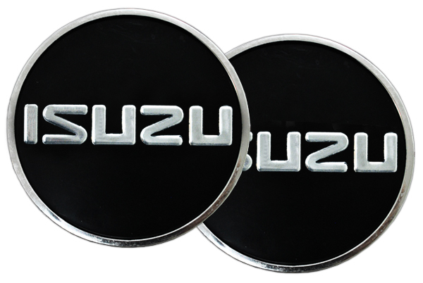 Эмблема на колпак колеса, пластиковая ″ISUZU″ (комплект 2шт.)