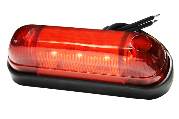 Фонарь габаритный LED 12-30V, MINI, красный (L=80мм, 3-светодиода), высокий